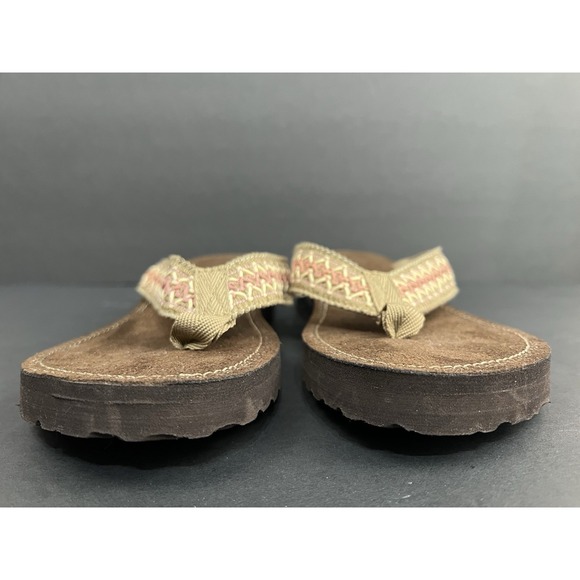 Women Comfort Woven Thong Sandals Slide On Sz 9 Platform Boho Earthy Natural - Picture 6 of 8
